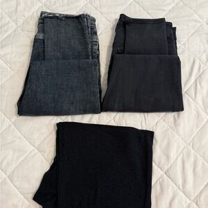 American Eagle Stylish Denim and Black Pants Set * 3